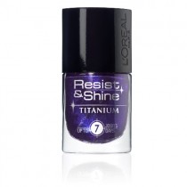 L'Oreal Resist & Shine Titanium Nail Polish - 732 Black Violet